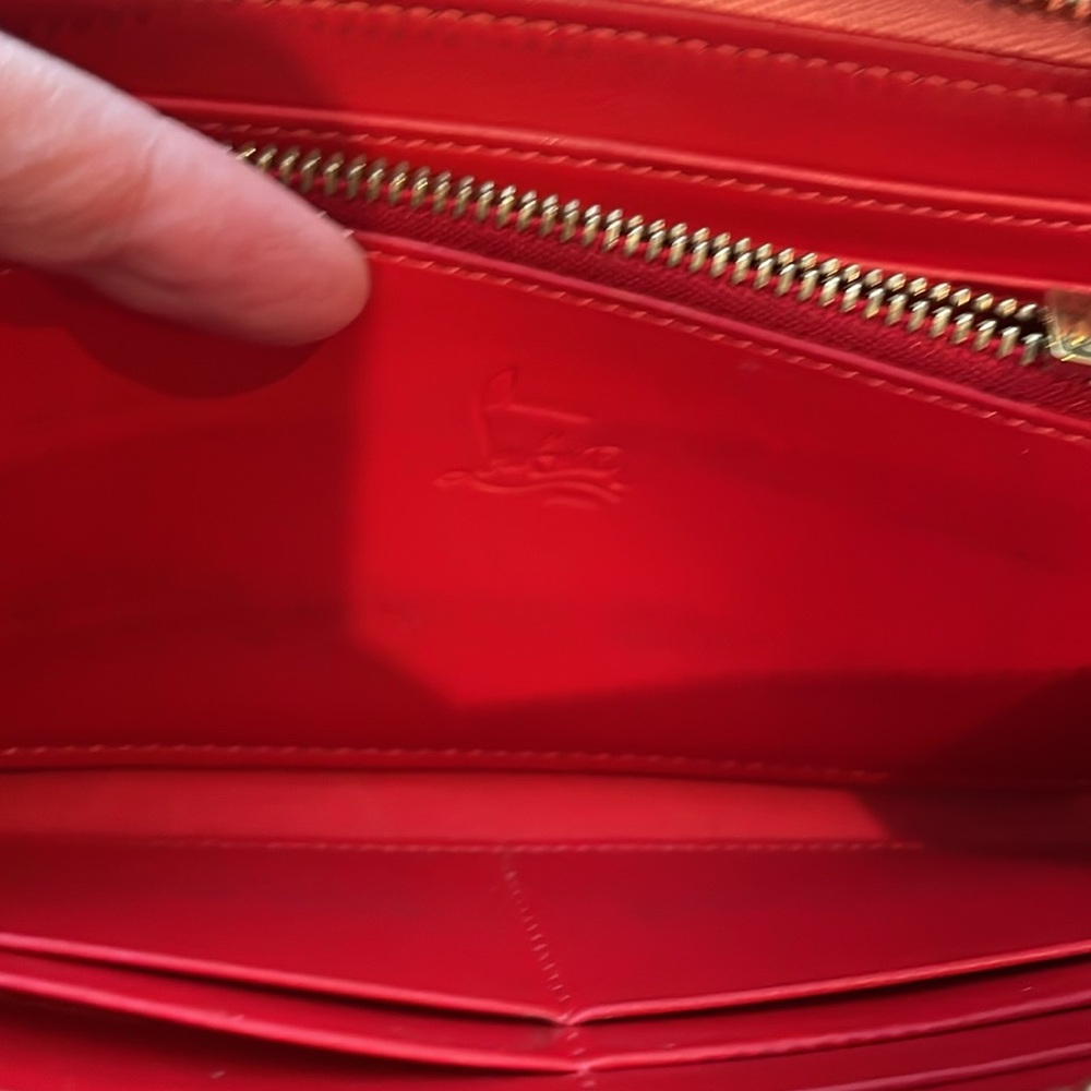 EUC Christian Louboutin spiked zip long wallet - full multicolor spikes around - Picture 8 of 15